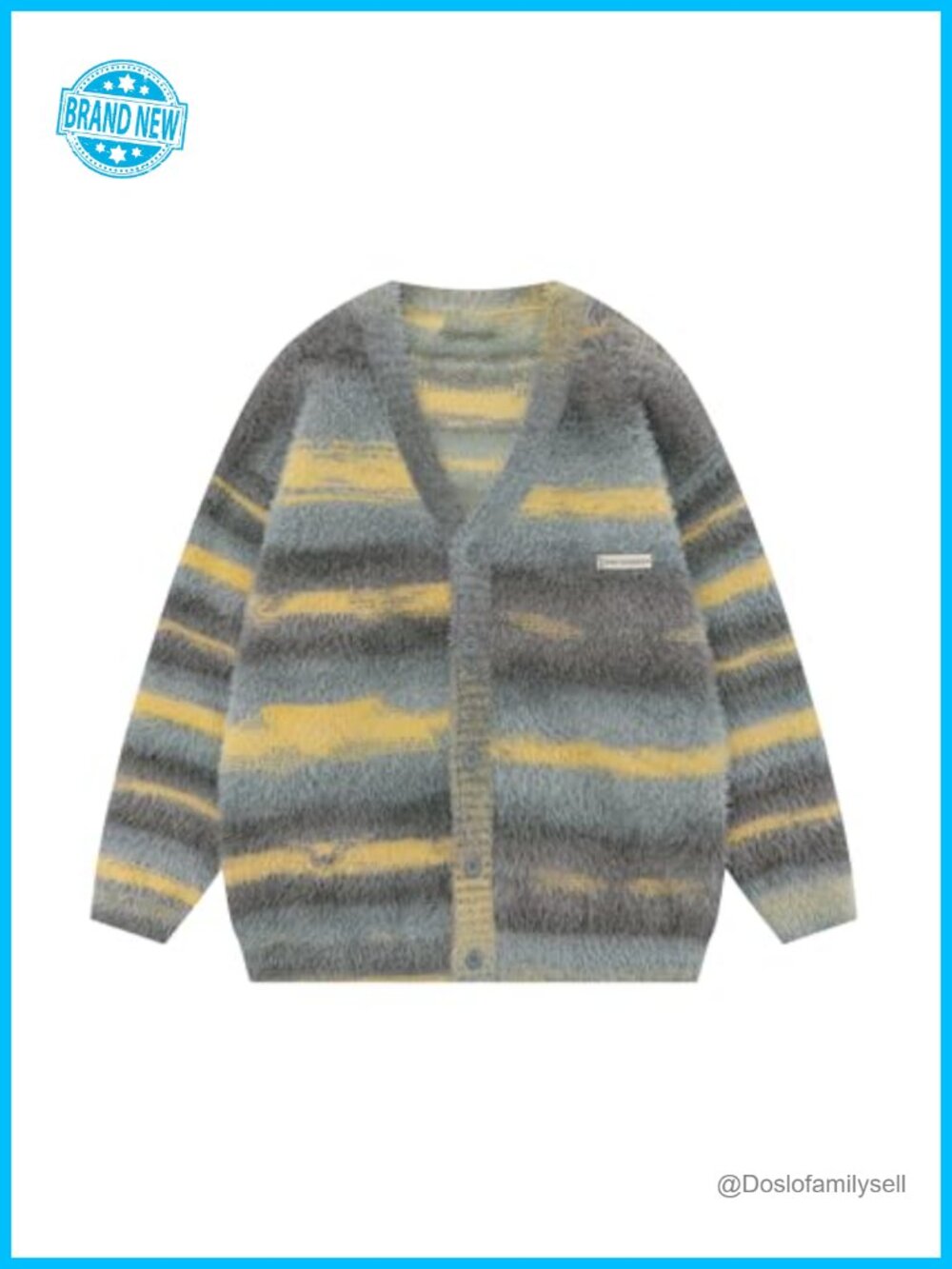Women's Y2K Striped Button Down Open Front Cardigan Sweater